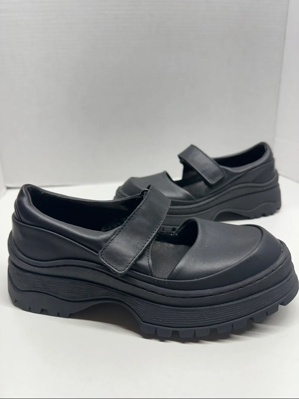 Rachel Comey Psilo Shoes Maryjane Adjustable Leather Slip On Black Size 36 / 6